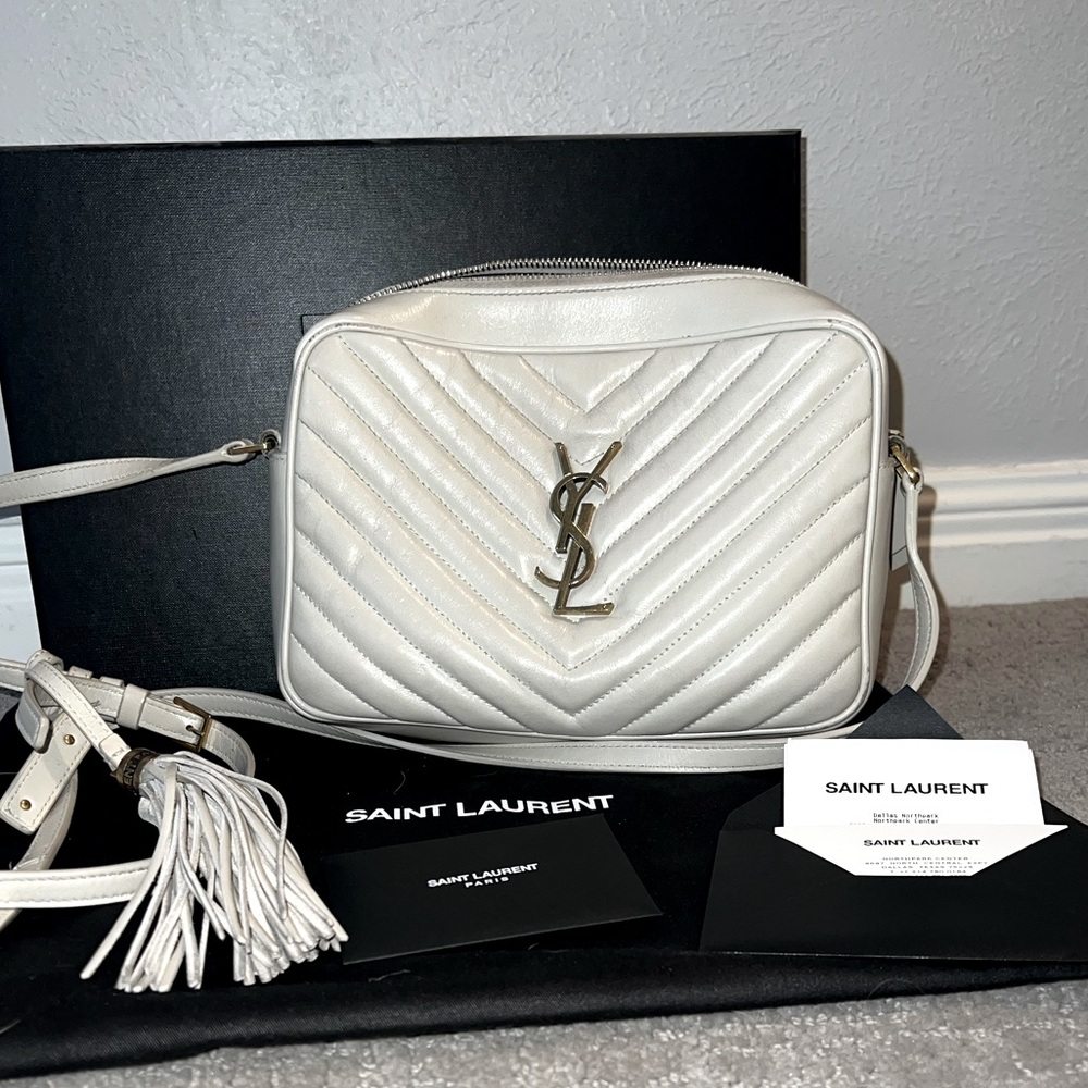 YSL Calf Crossbody Camera Bag Lou Medium Monogram